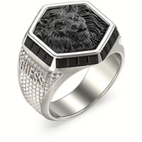 Ring Guess Man Lion King in Steel Cristallo JUMR06 003JW